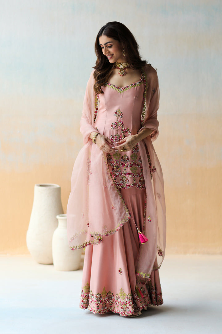 Onion Pink Tunic & Sharara Set