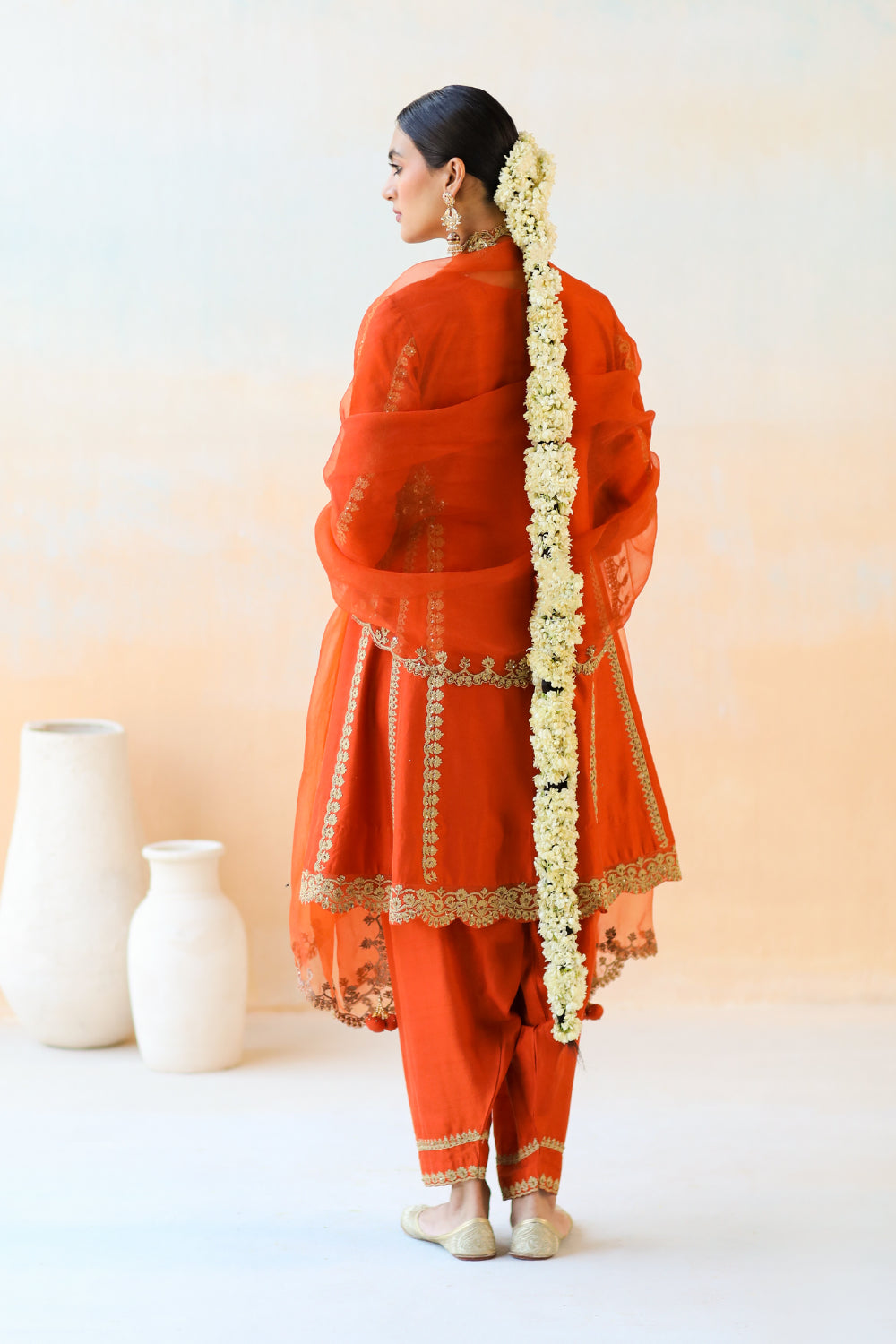 Fire Orange Kurta Set