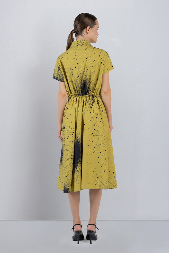 Wrap Dress in Splatter Print