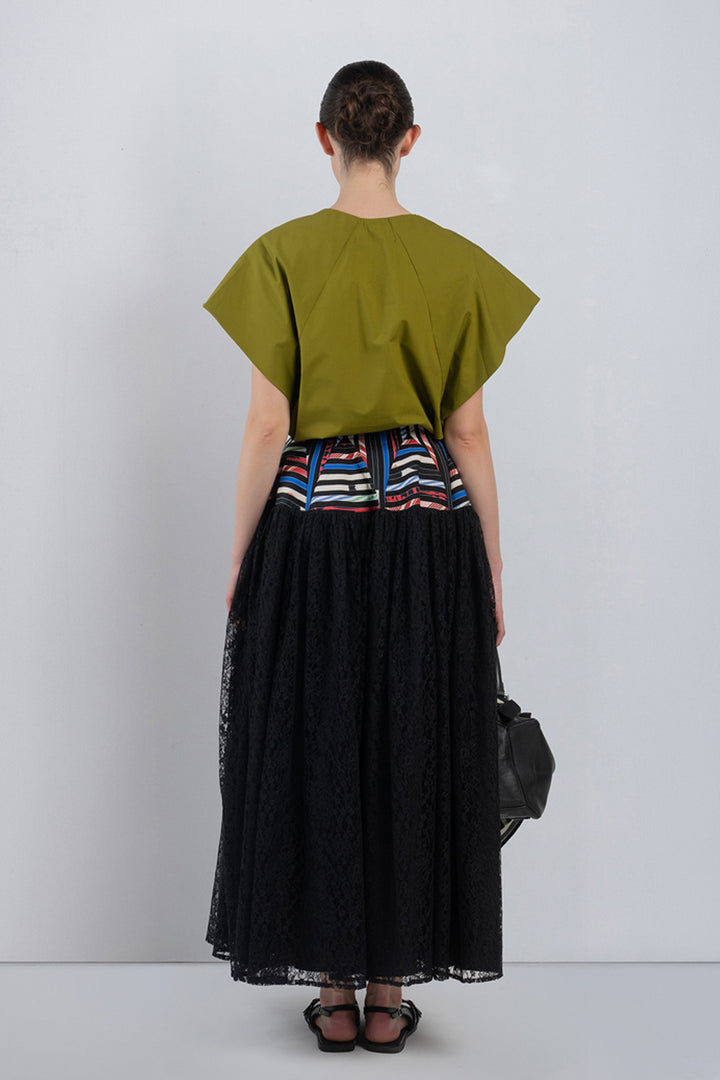 Pagoda Peplum Skirt