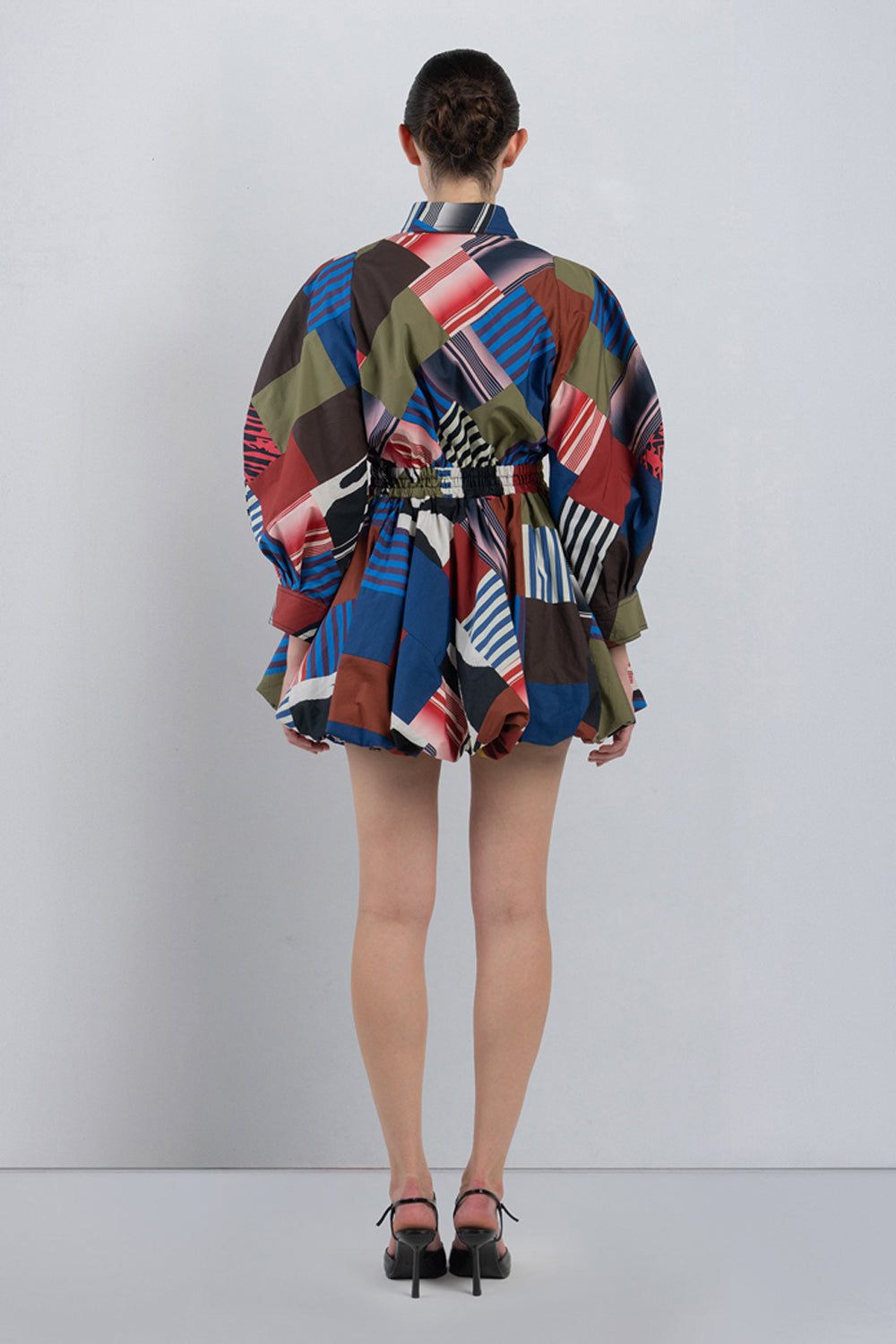 Mosaic Bubble Hem Dress