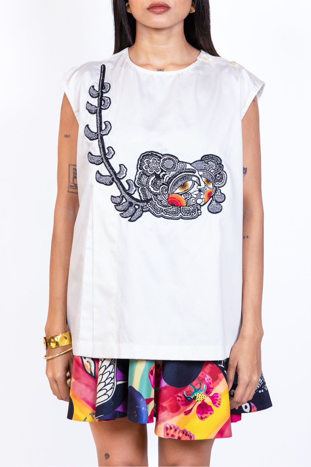 Sleeveless Peplem Top