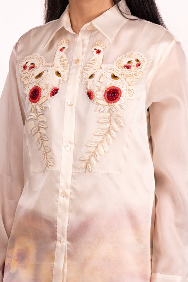 Foliage Patch two Embroidered Shirt