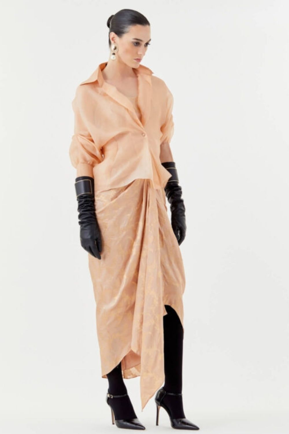 Bolero Jacket, Bustier  Mocha Skirt