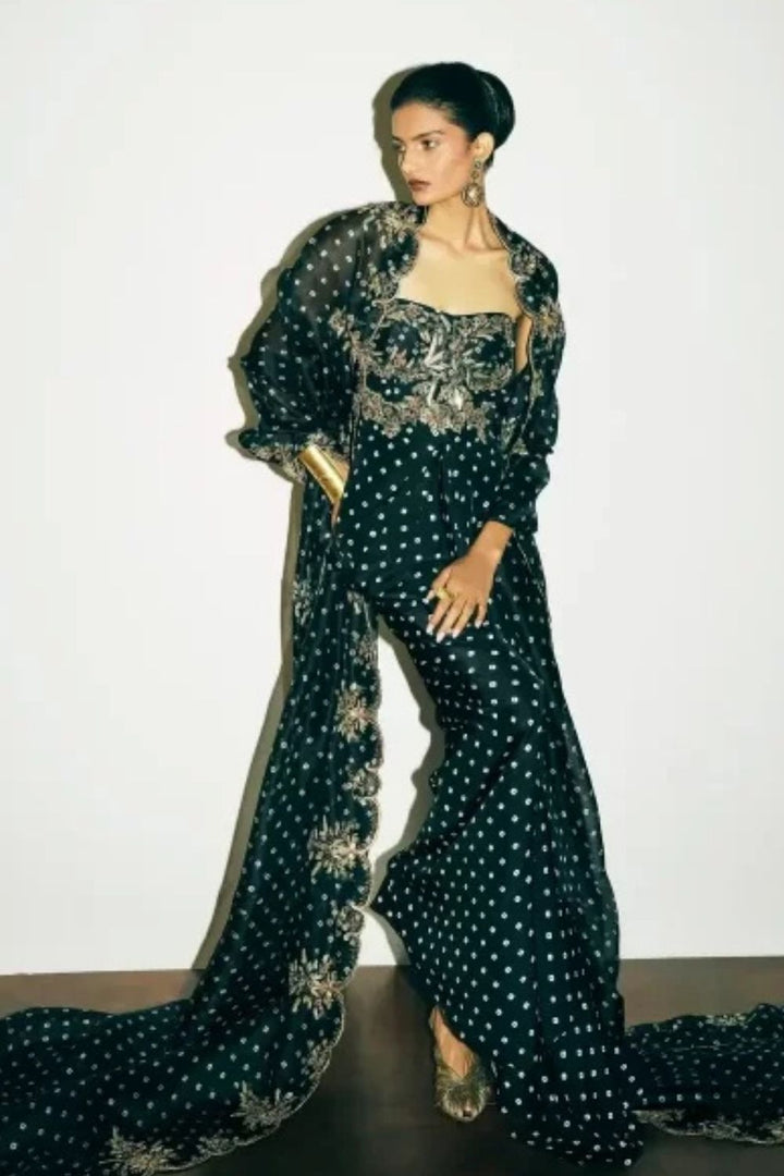 “Solene” Dress with “Venetia” Cape