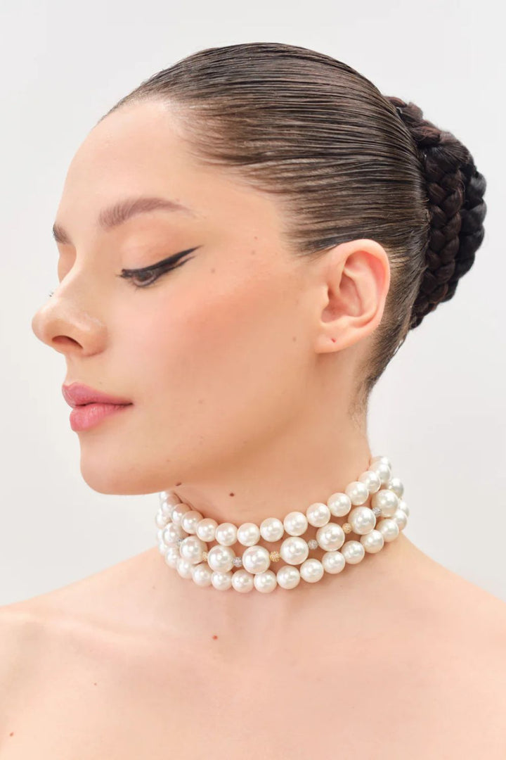 Karishma Tanna in Swarovski Pearl Choker