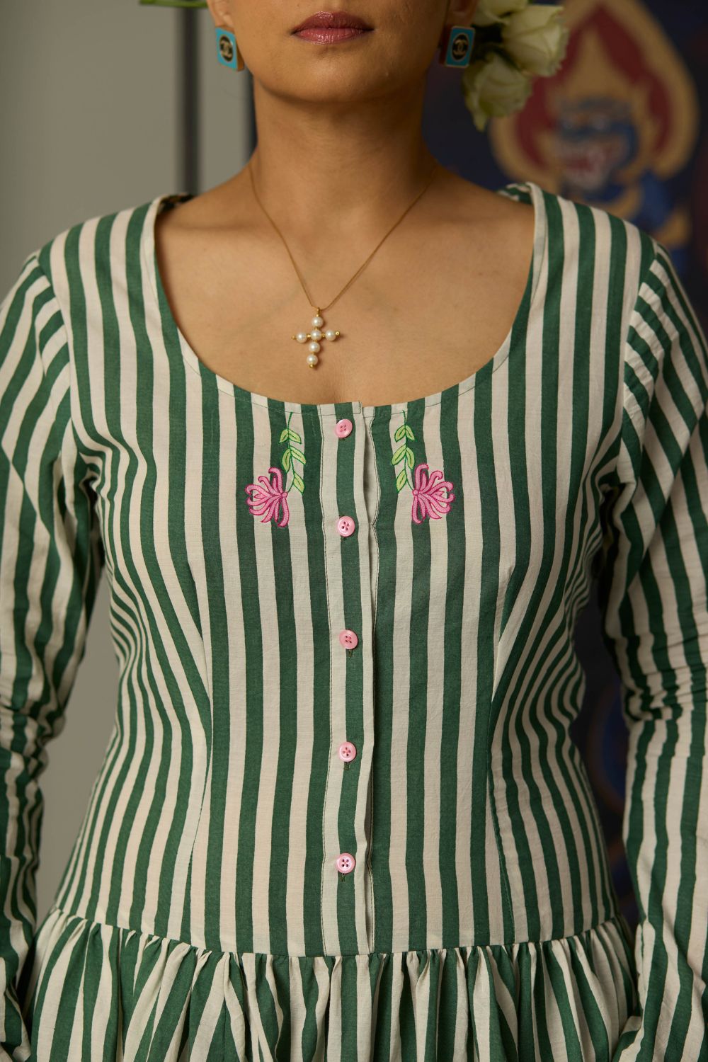 Brooks Dress in Tea Green