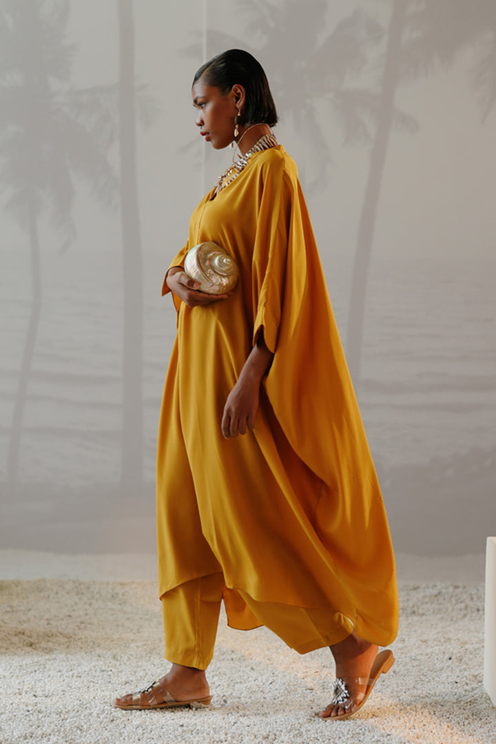 Long Amber Kaftan Set