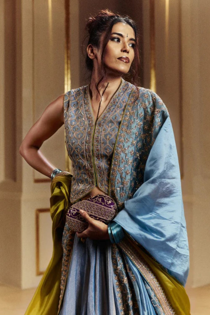 Waistcoat Lehenga Set