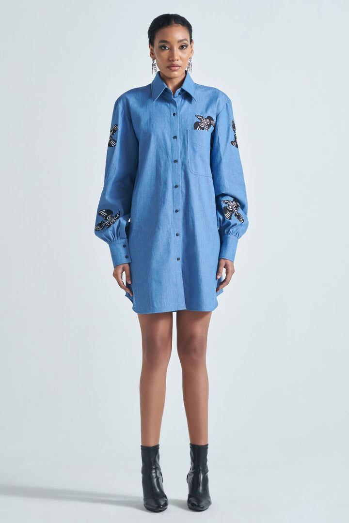 Avian Chic Shirt Dress