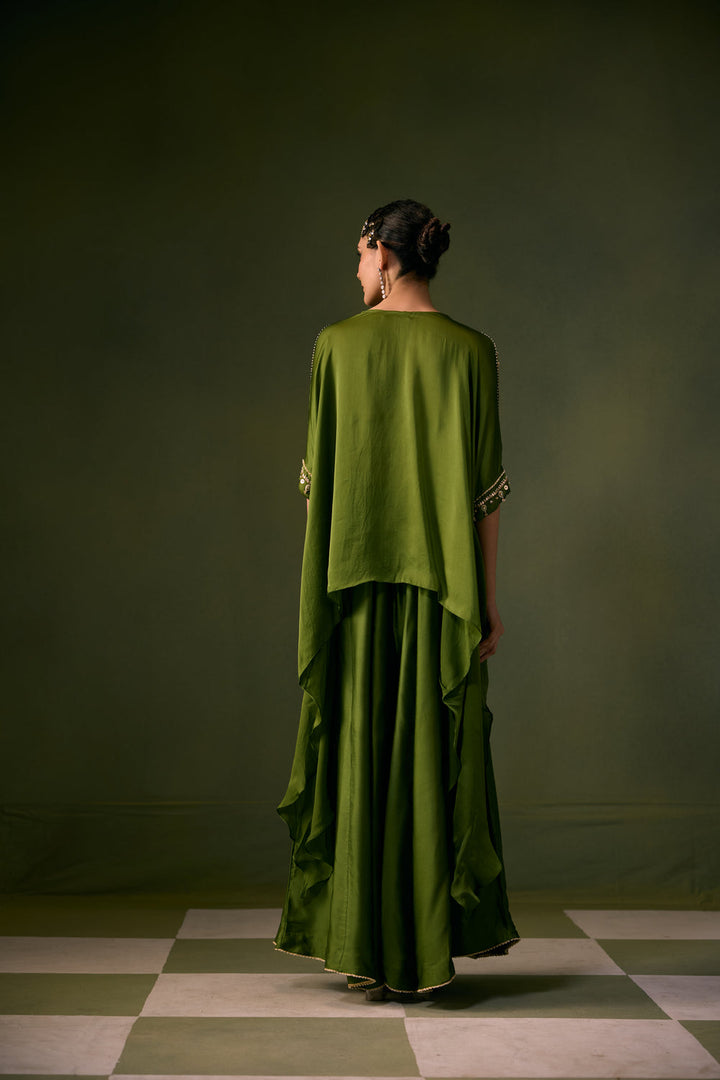 Cove Antifit Asymmetric Top with Flared Pants