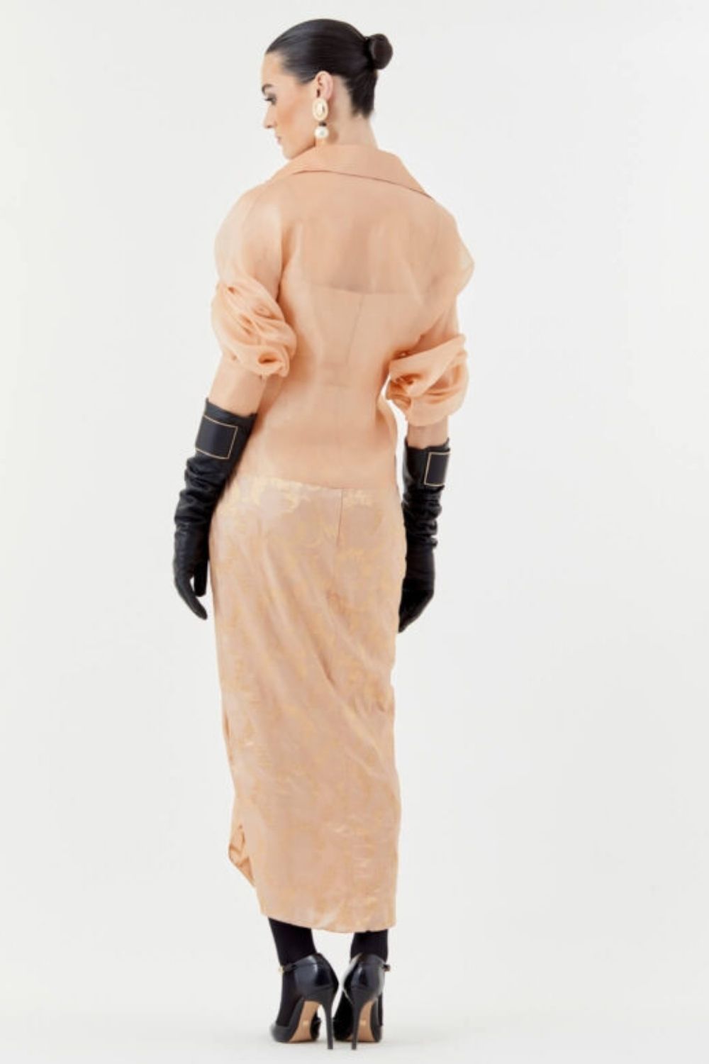 Bolero Jacket, Bustier  Mocha Skirt