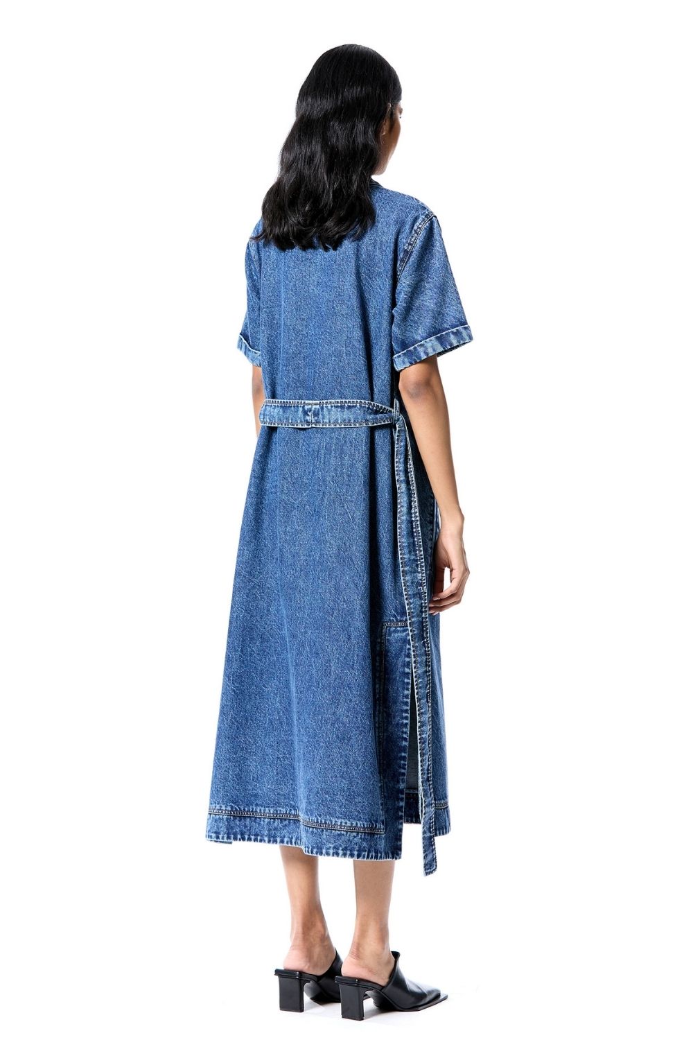 Neo Glow Denim Dress