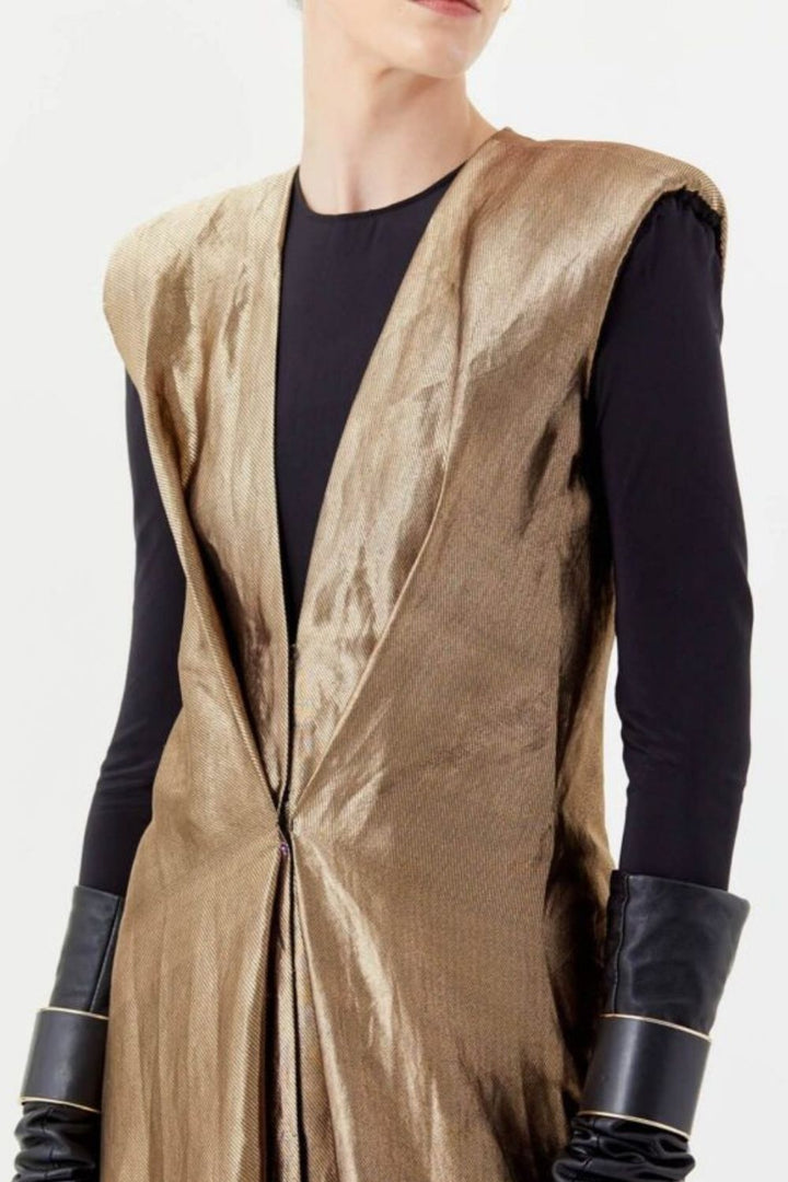 Vera Sleeveless Brocade Dress