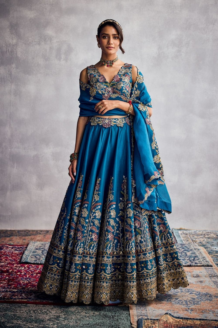 Deep Ocean Blue Lehenga Set