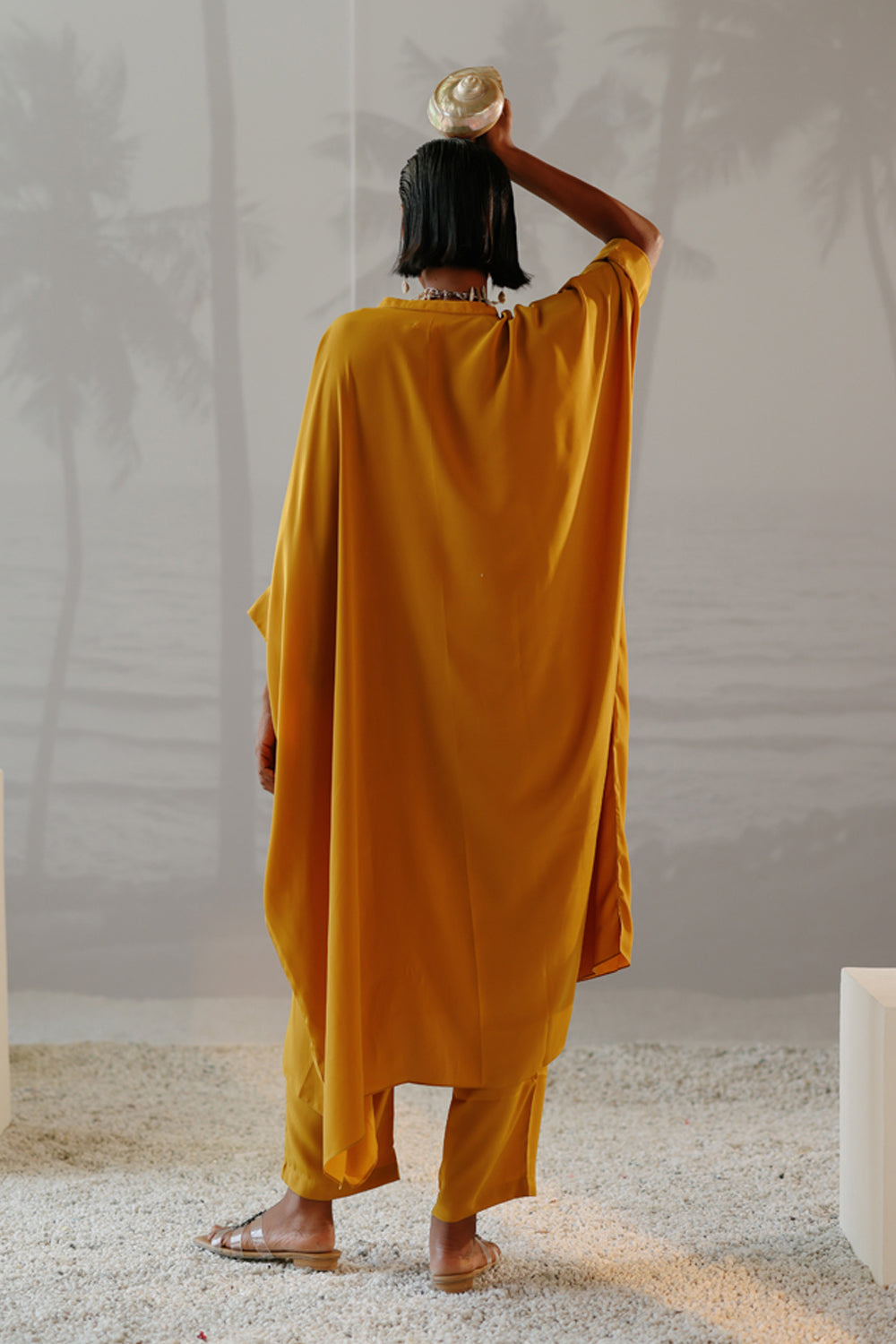 Long Amber Kaftan Set