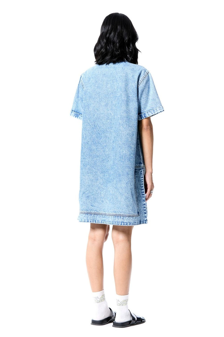 Neo Glow Denim Dress
