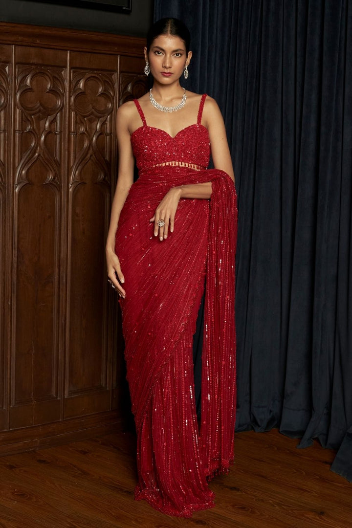 Red Statement Saree