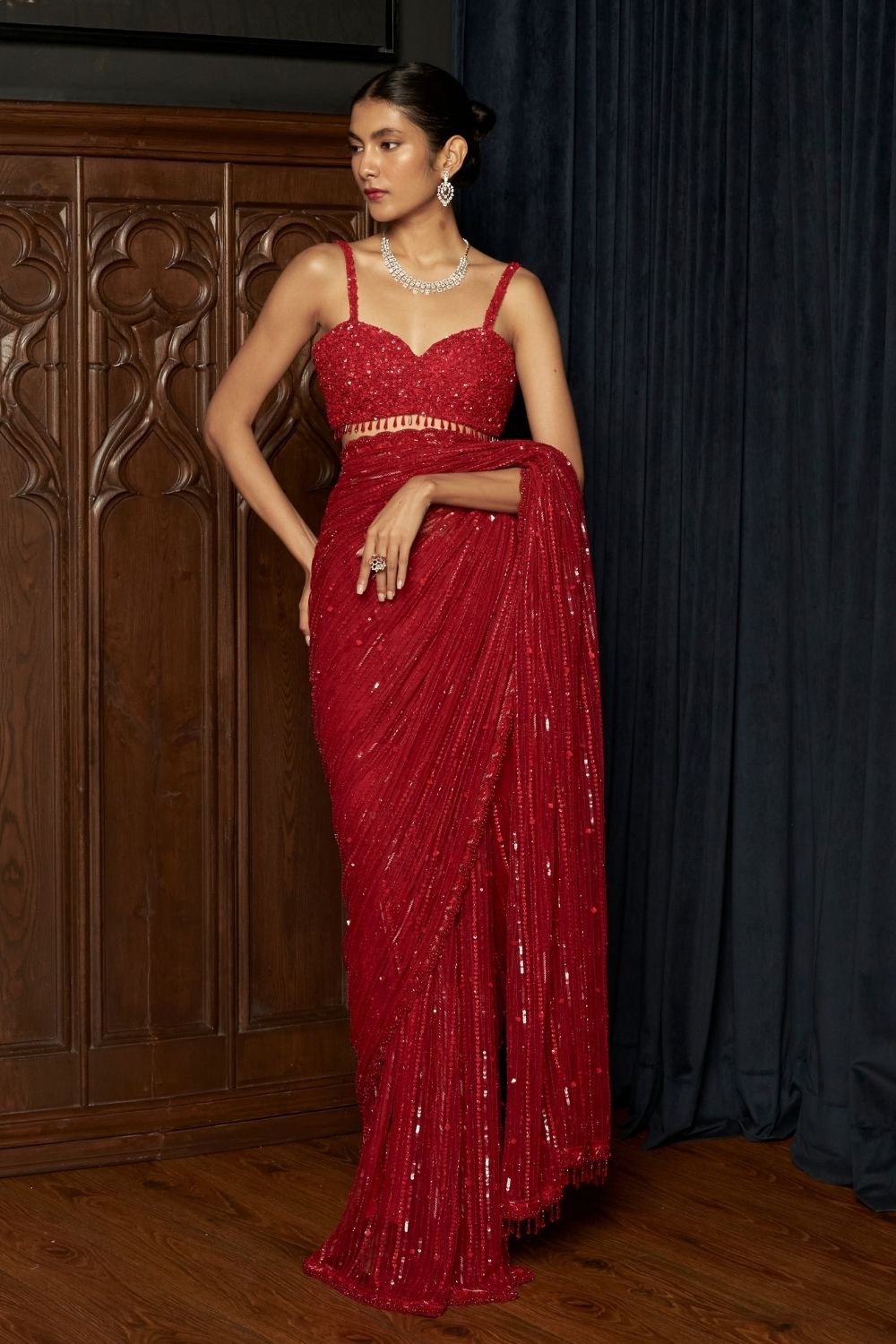 Red Statement Saree