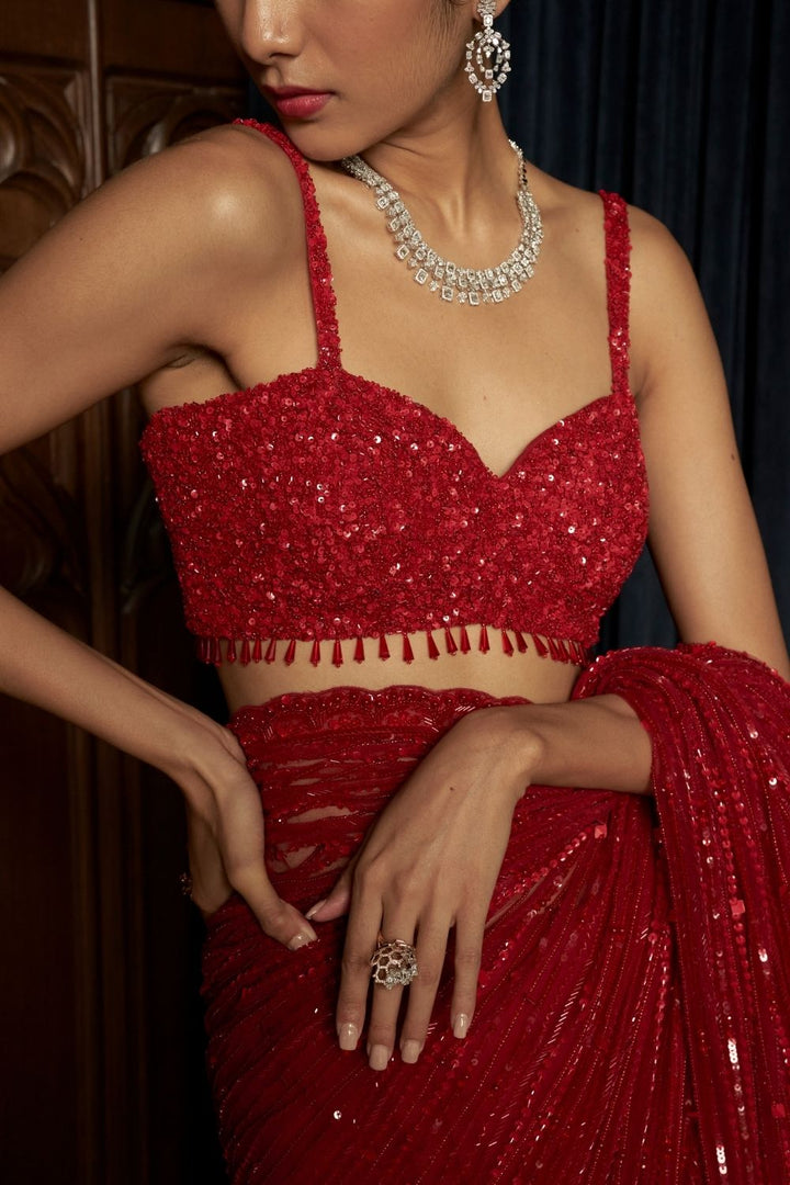 Red Statement Saree