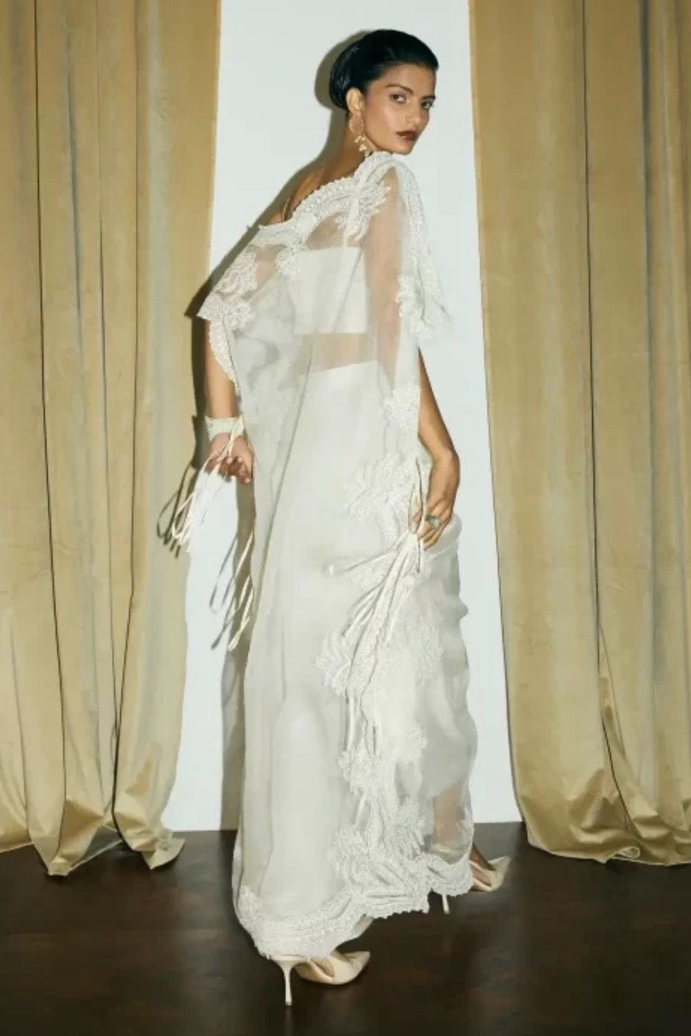 “Myrtle” Lace Cape with Bustier and Daria Skirt