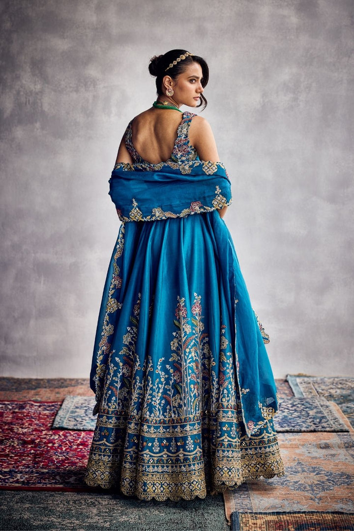 Deep Ocean Blue Lehenga Set