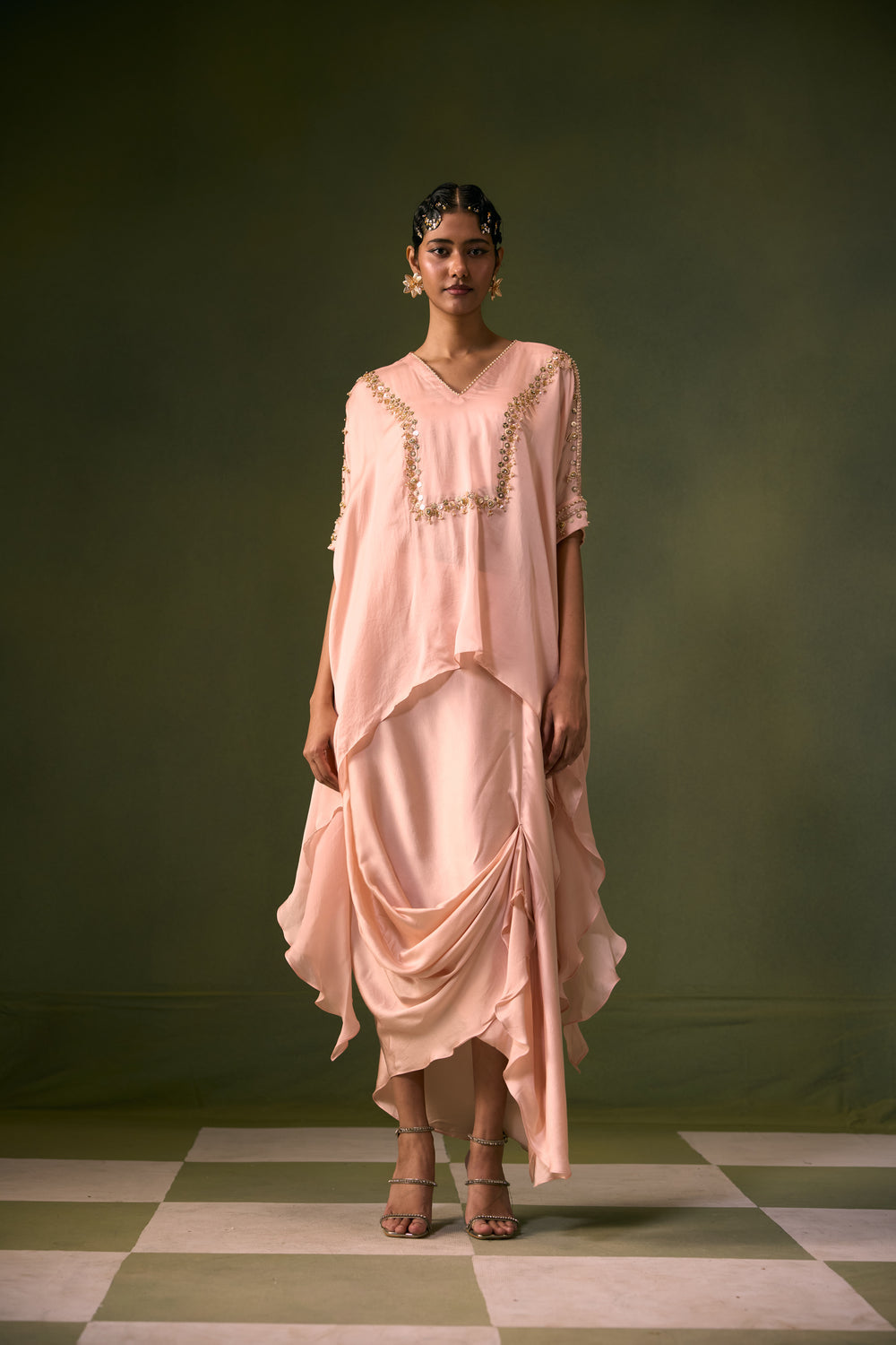 Cove Lite Antifit Asymmetric Top & Cowl Skirt