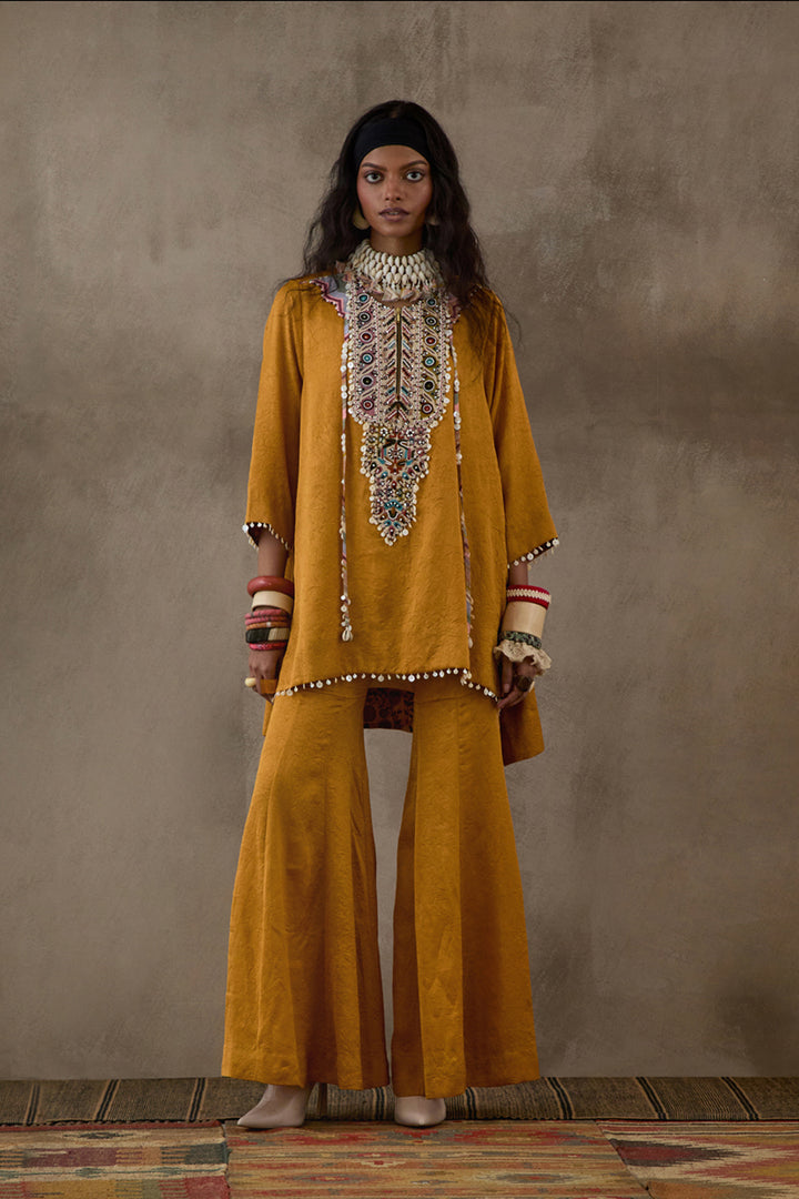 Yellow Topaz Mitra Short Kurta Set