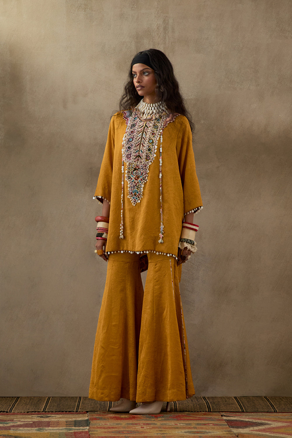 Yellow Topaz Mitra Short Kurta Set