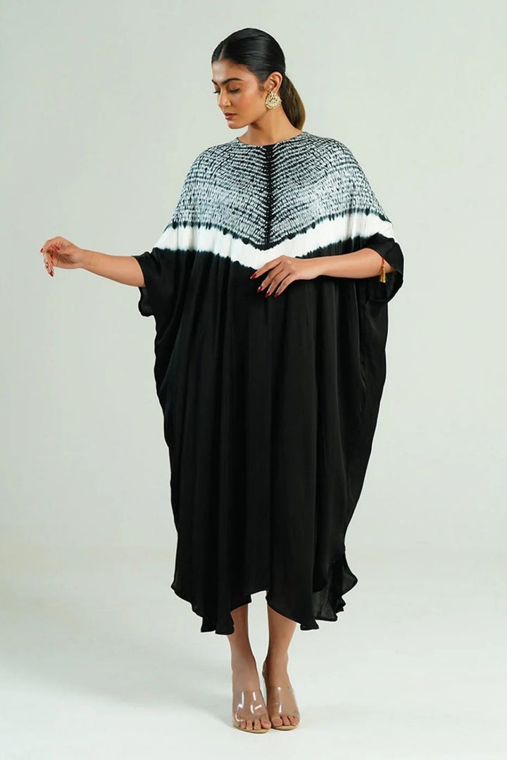 Kaftan Shibori - Scarlet Red / Ivory