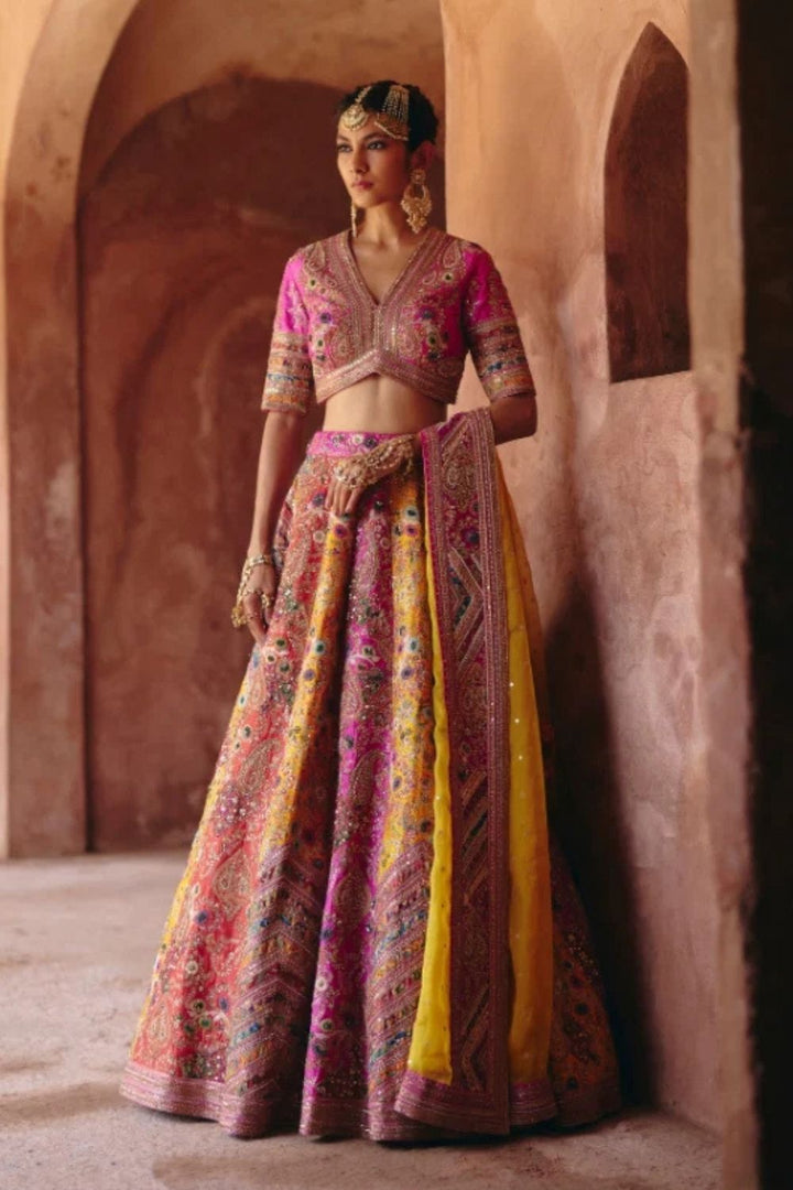 Gulrez Multi-Coloured Lehenga With Dupatta