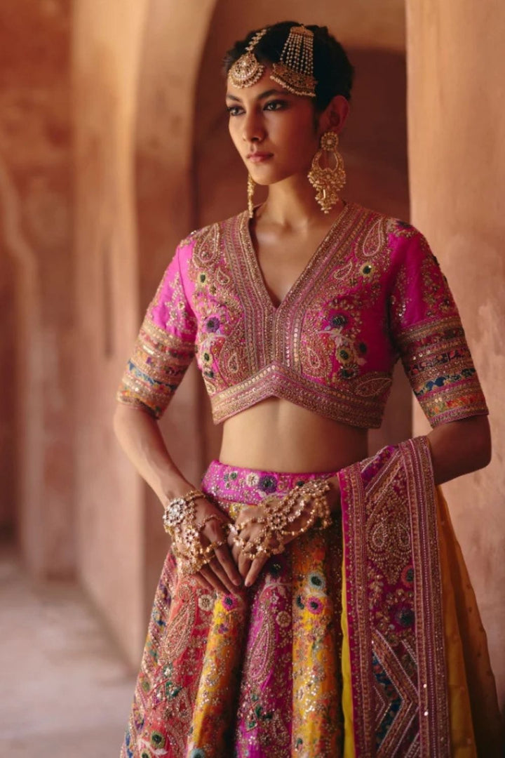 Gulrez Multi-Coloured Lehenga With Dupatta