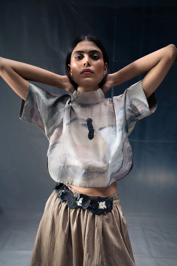 Chatter Artwork Crop Top