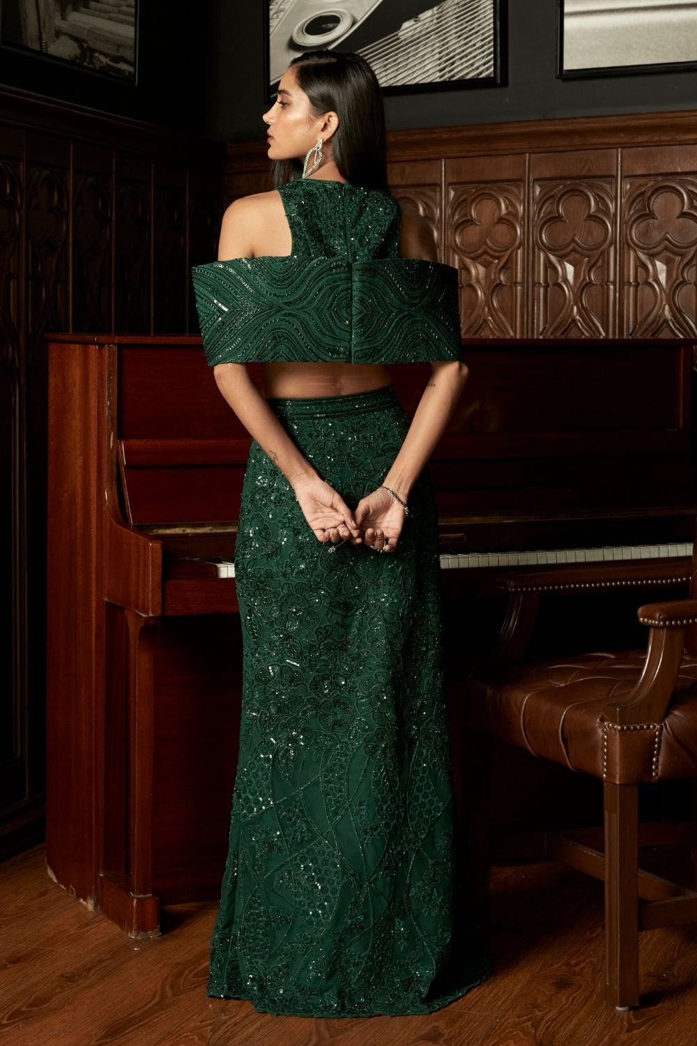 Emerald Top-Skirt Set