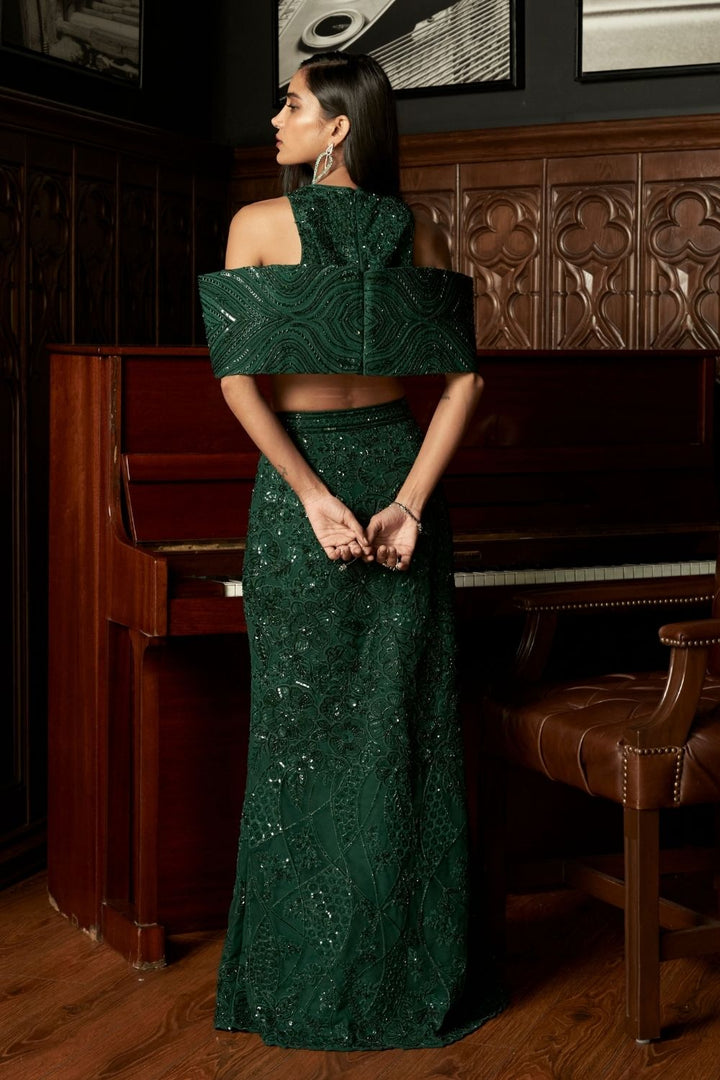 Emerald Top-Skirt Set