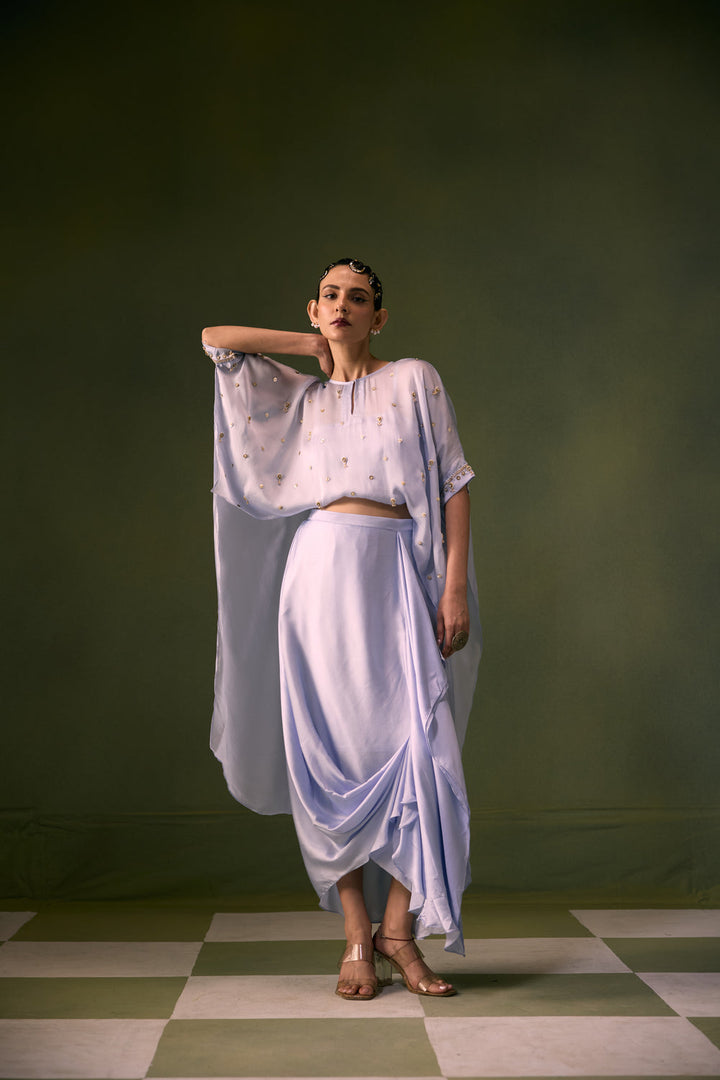 Nexa Ice Blue Antifit Top with Wrap Skirt