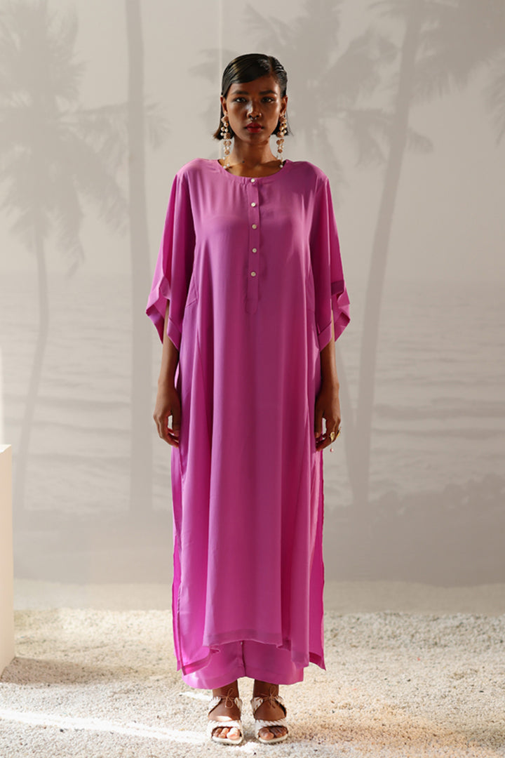 Zama Purple Kaftan Set