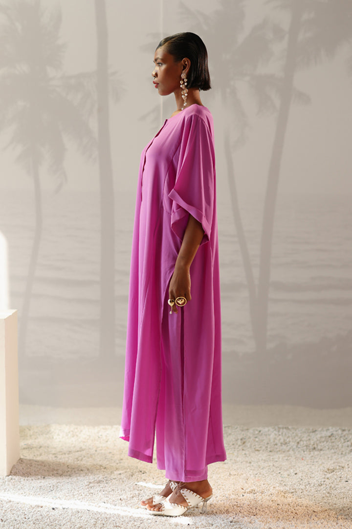 Zama Purple Kaftan Set