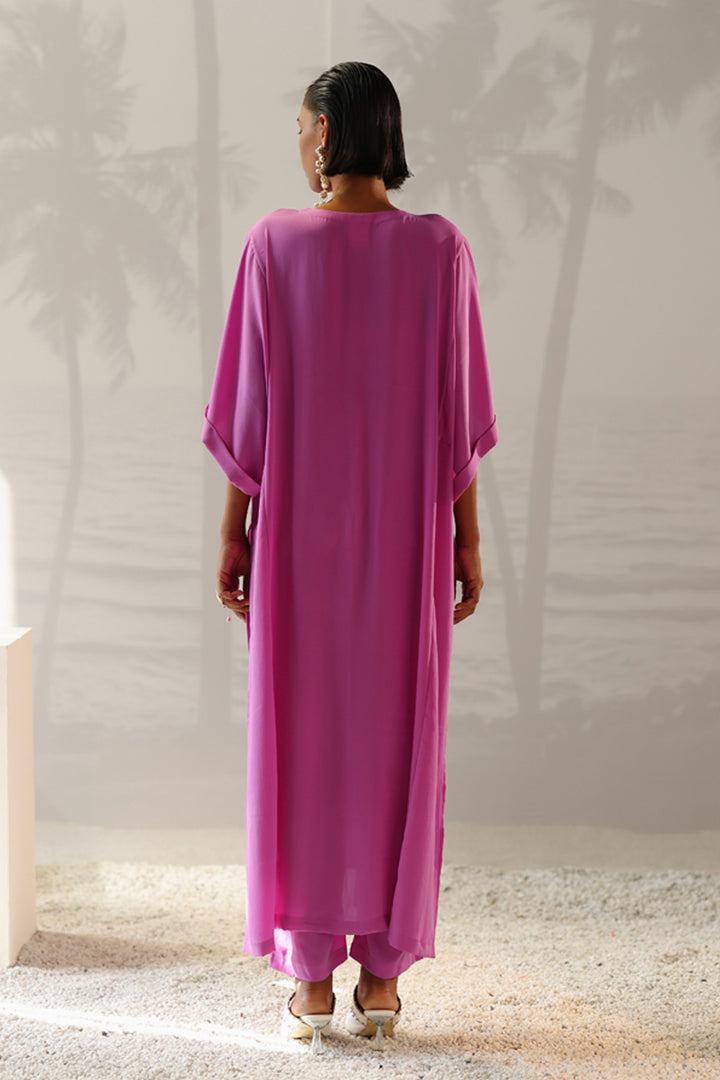 Zama Purple Kaftan Set