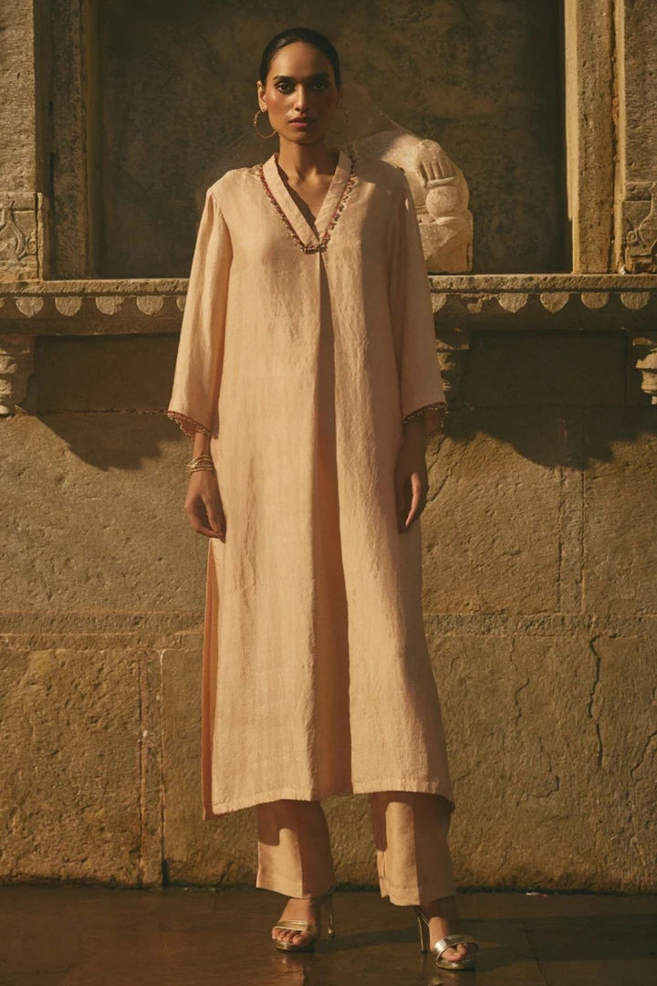Beige Latkan Kurta