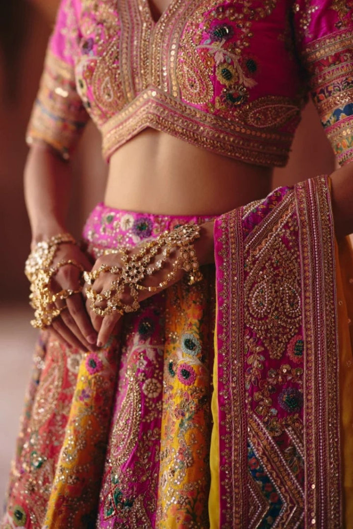 Gulrez Multi-Coloured Lehenga With Dupatta