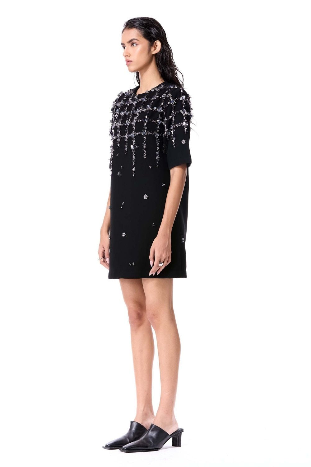 Bleu Fray Embellished Dress