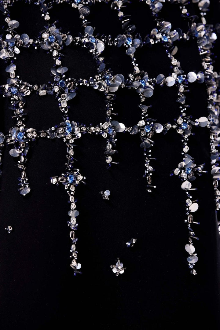 Bleu Fray Embellished Dress