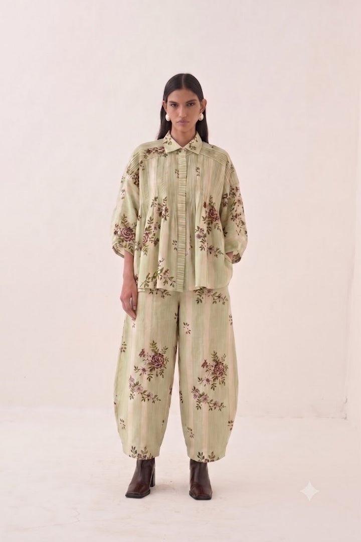 Bagiya Floral Pintuck Top Set