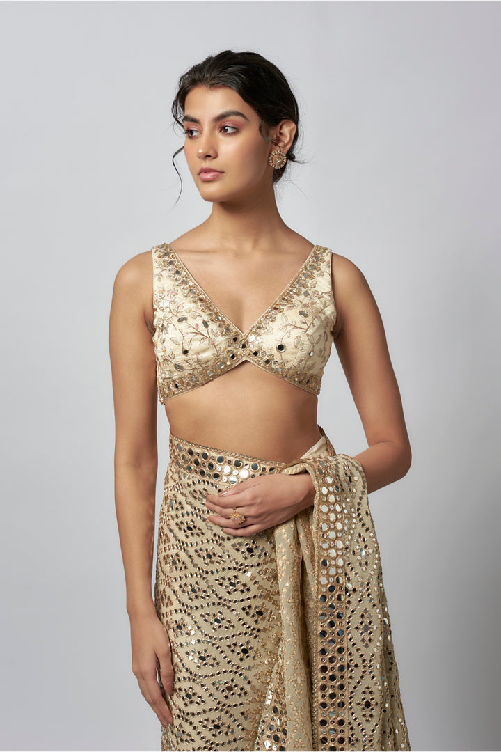 Pariza Ivory Sharara Set