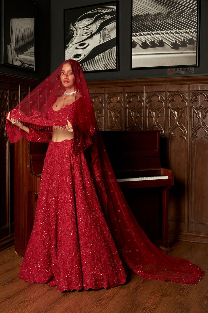 Red Bridal Lehenga Set