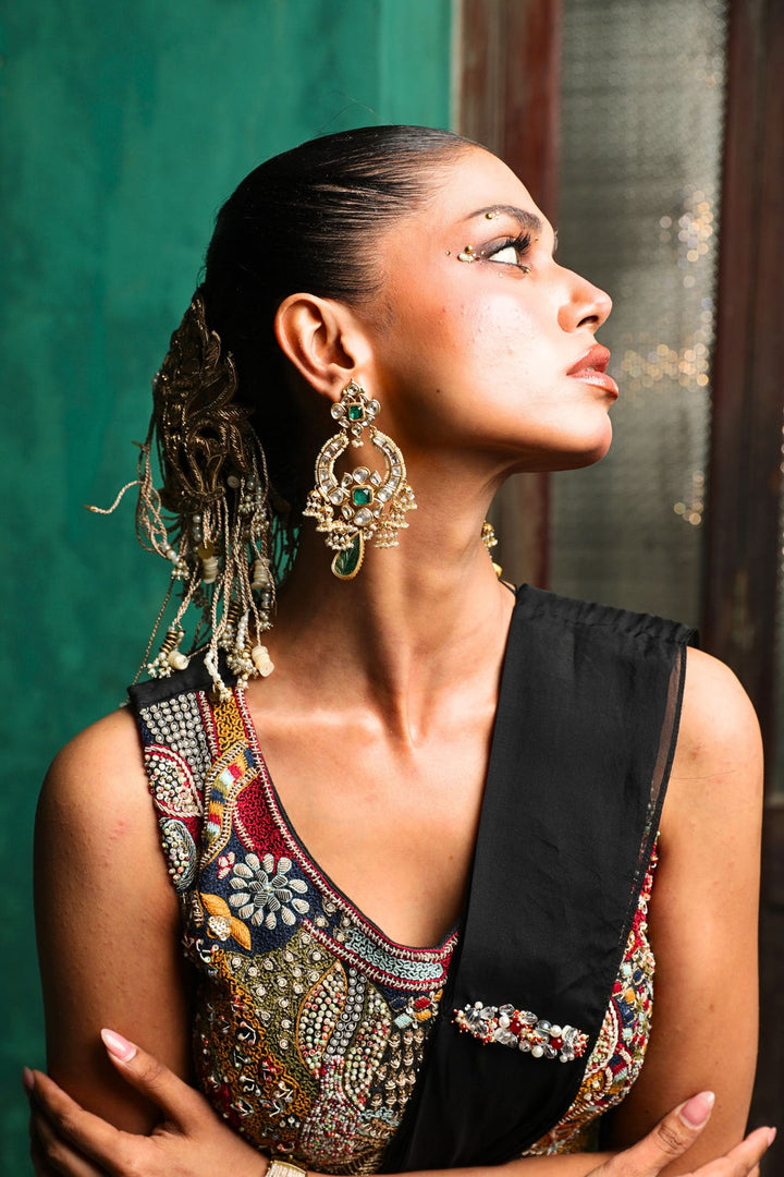 Noir Heer Saree set