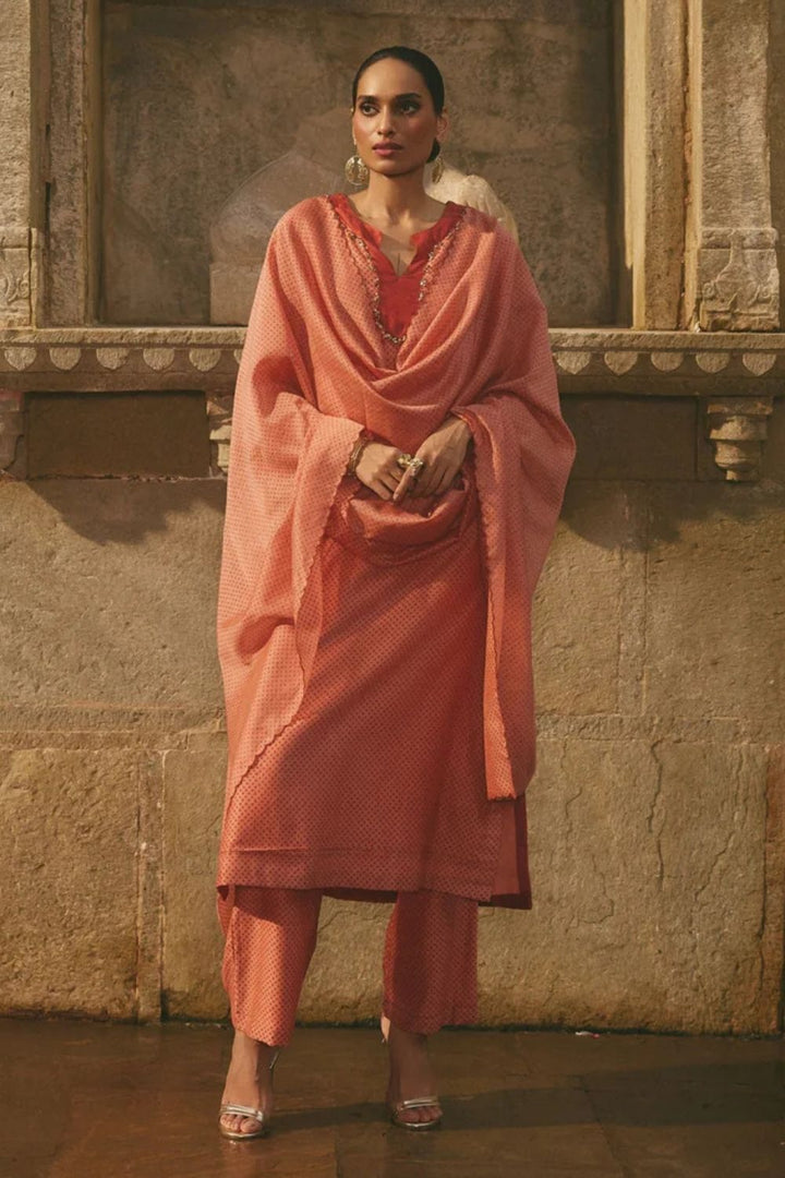 Chanderi Printed Kurta Set