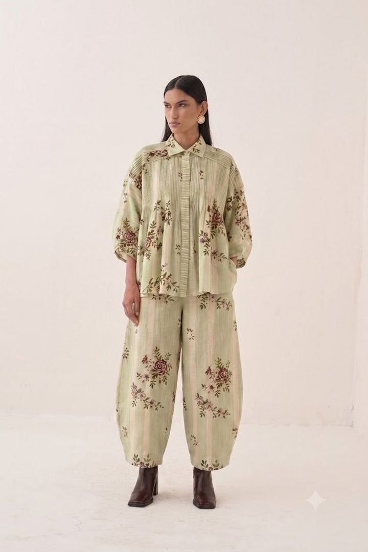 Bagiya Floral Pintuck Top Set