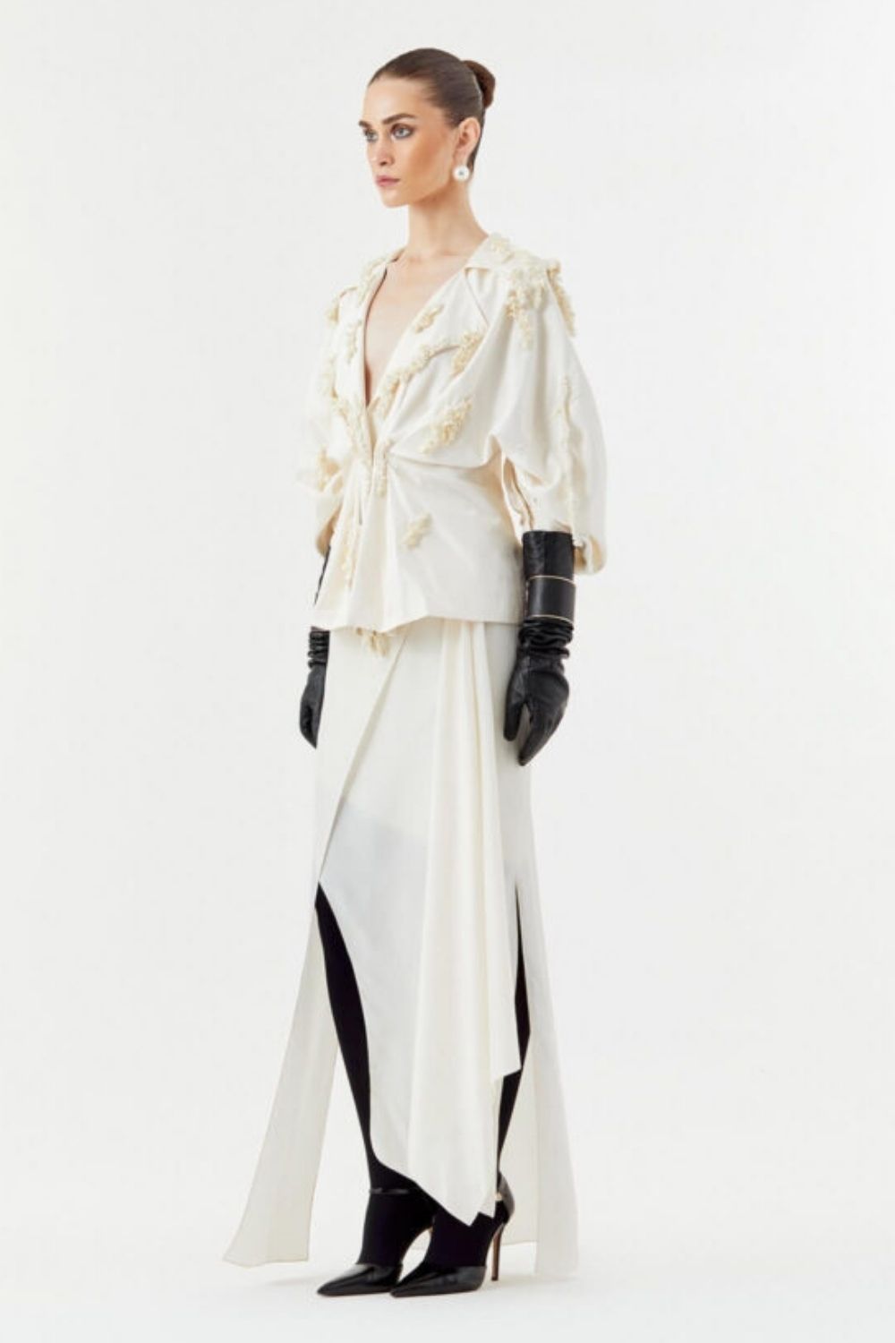 Virna Jacket with bonbon & Raffel skirt